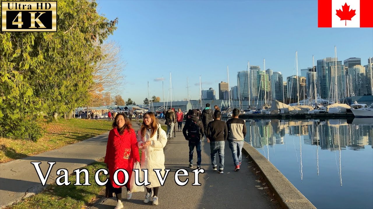 🇨🇦Stanley Park | Vancouver Seawall – Vancouver Autumn Walk – 【4K 60fps】