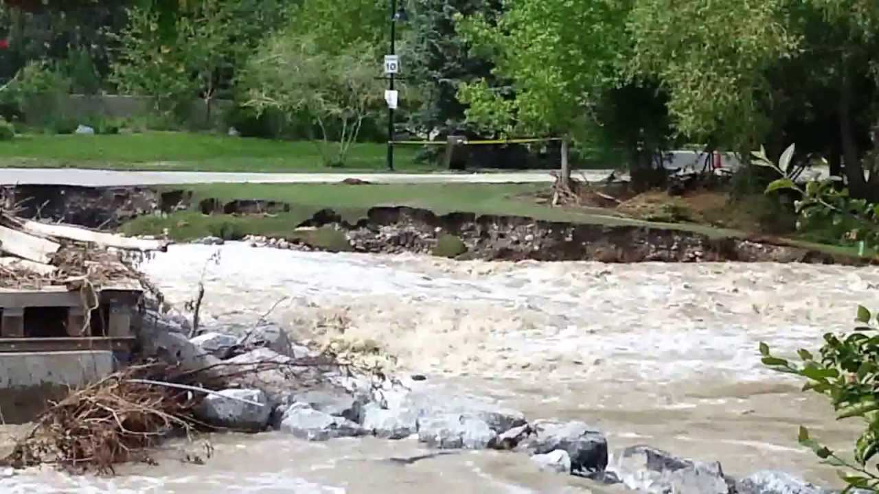 June 23 2013 Aftermath of Calgary Flood in Prince Island's Park